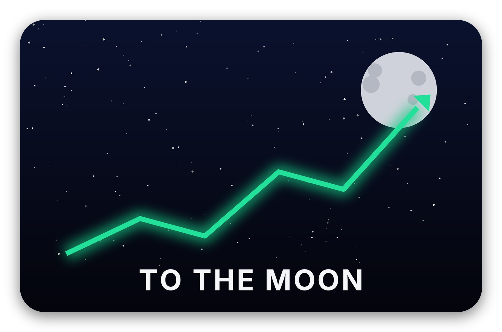To The Moon - card sticker