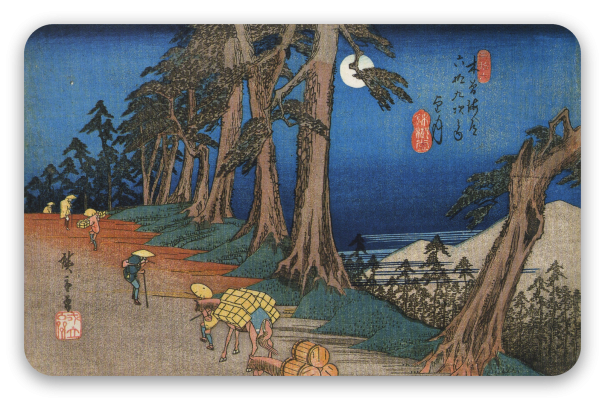 Hiroshige Travellers in the Moonlight