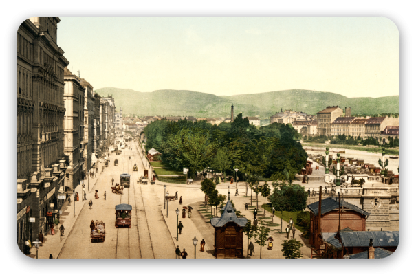 Vienna on photochrome prints