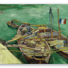 Vincent van Gogh Quay with men unloading sand barges (1888)