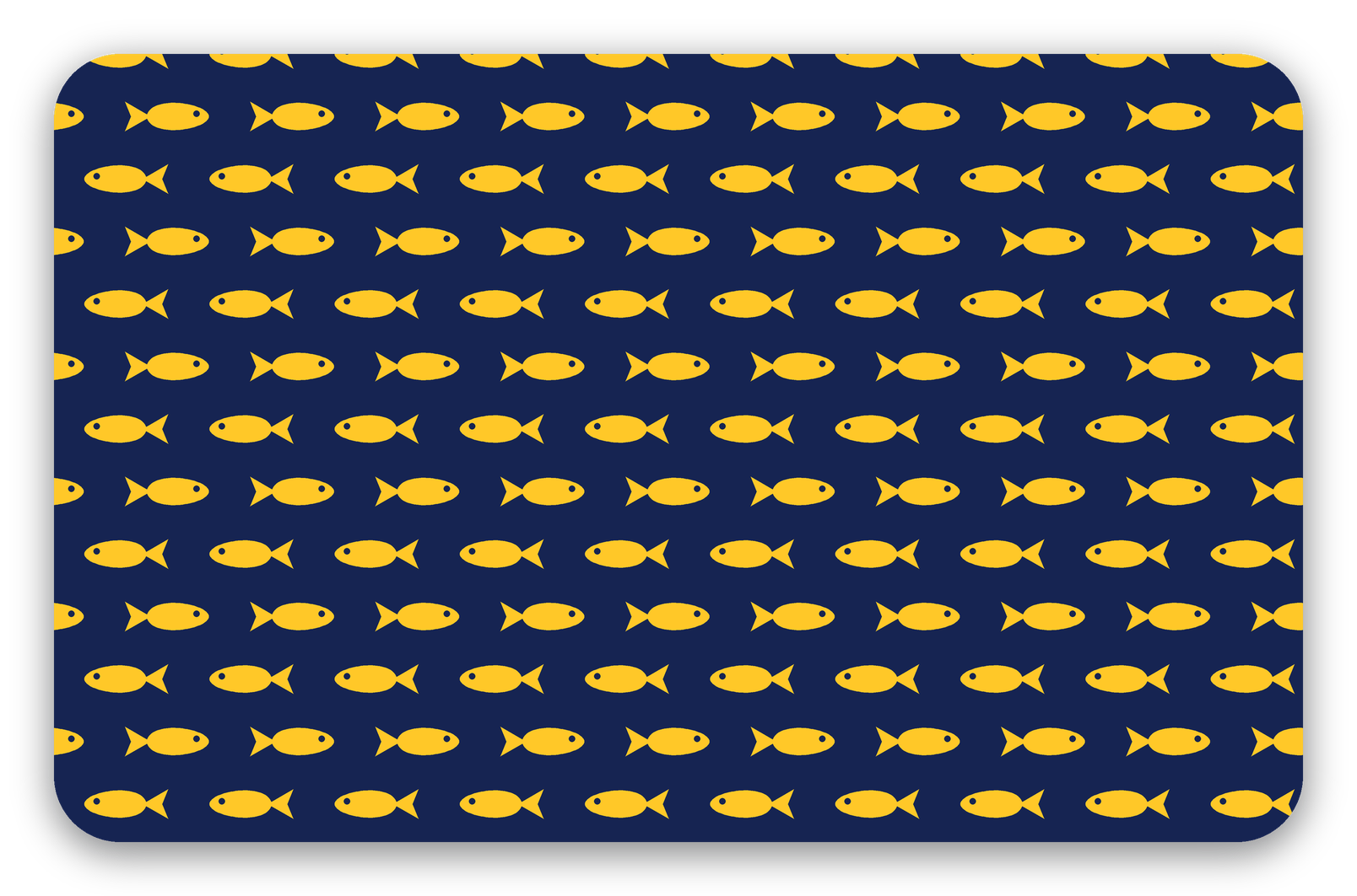 Yellow and Navy Fish Pattern