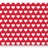 White Hearts on Red