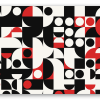Black and White Bauhaus with Red