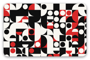 Black and White Bauhaus with Red